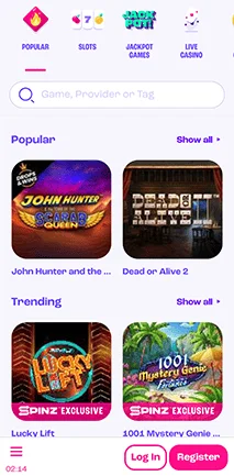 spinz casino real money games